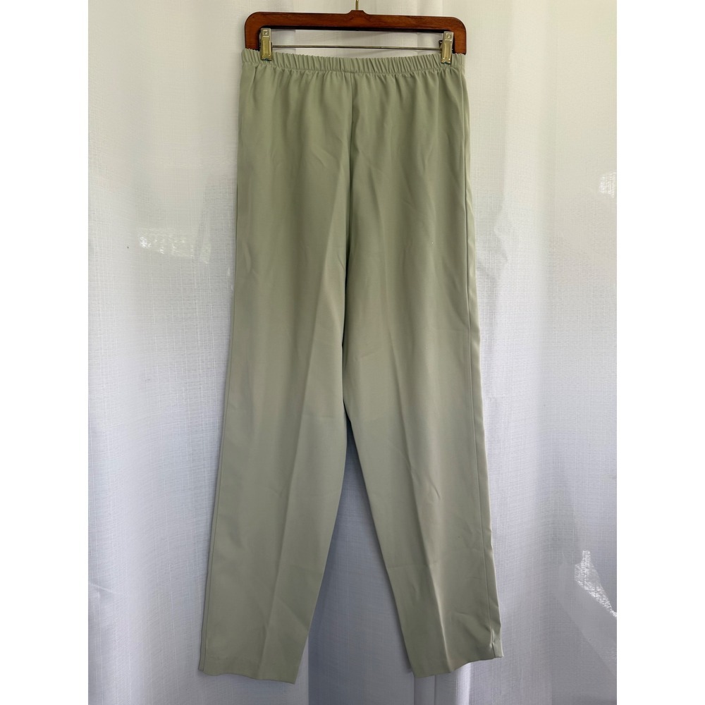 Vintage Dani Michaels Sage Green Pant Suit Set Size 12 90s Blazer Old Money - Picture 6 of 8